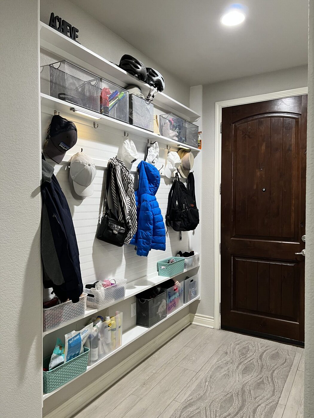 Mudroom entryway built-in