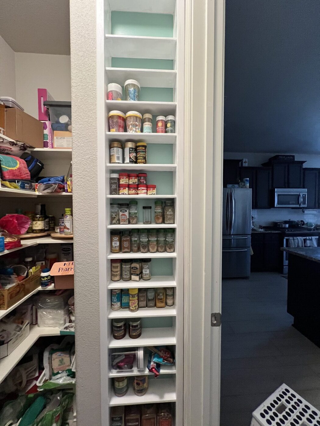 Custom spice rack loaded
