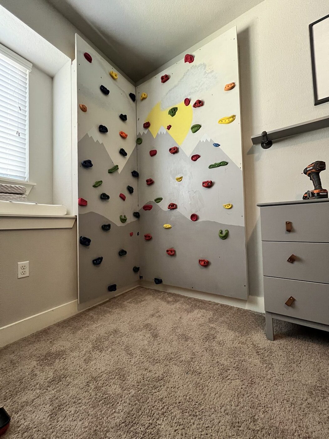 Climbing wall removed — before