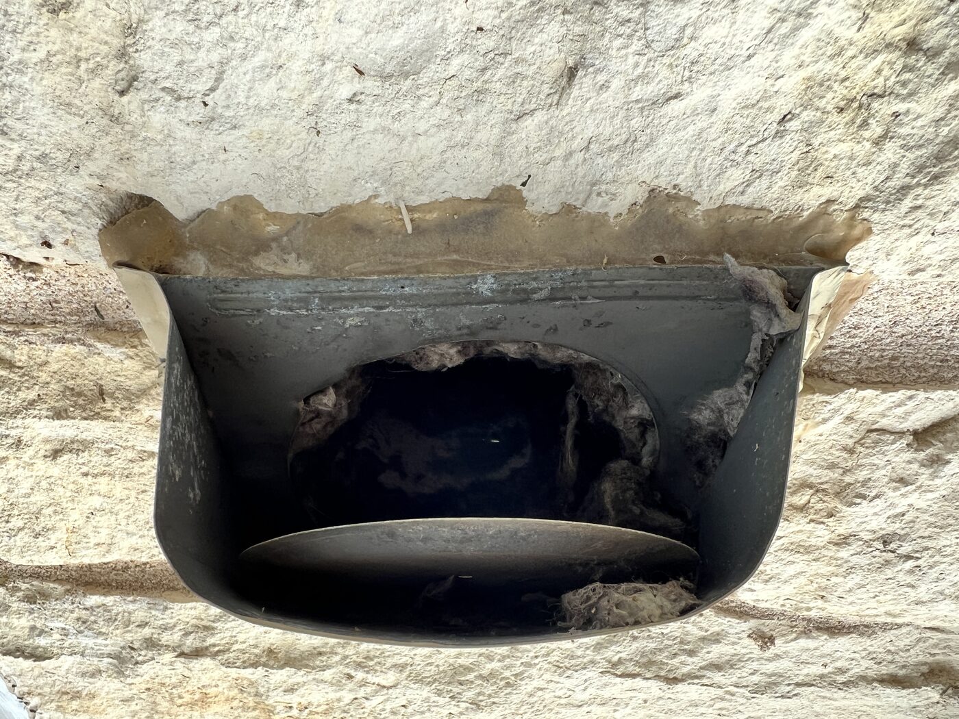 Dryer vent — before