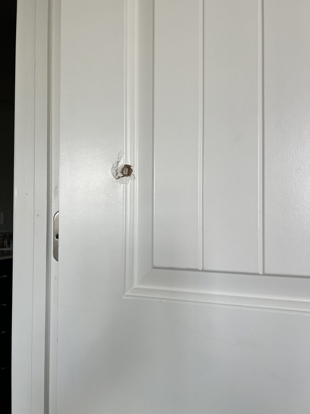 Door patch — before