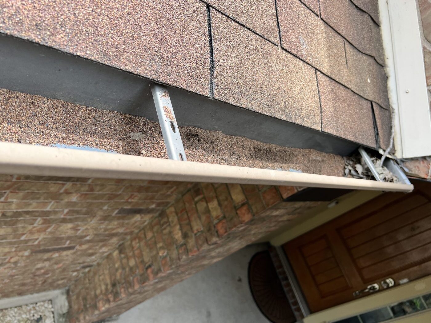 Gutter cleaning — before