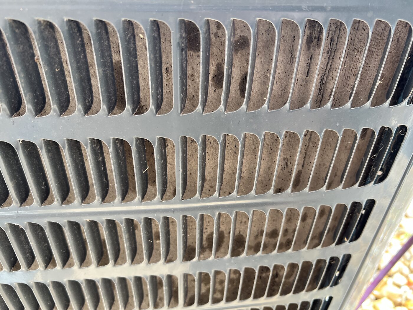 AC condenser coils — before