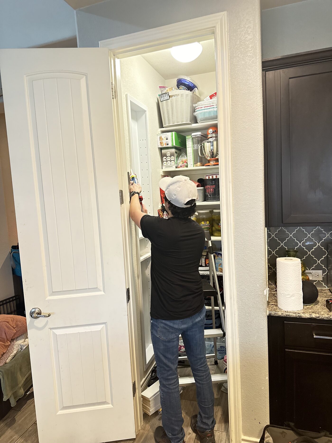 Spice rack — during build